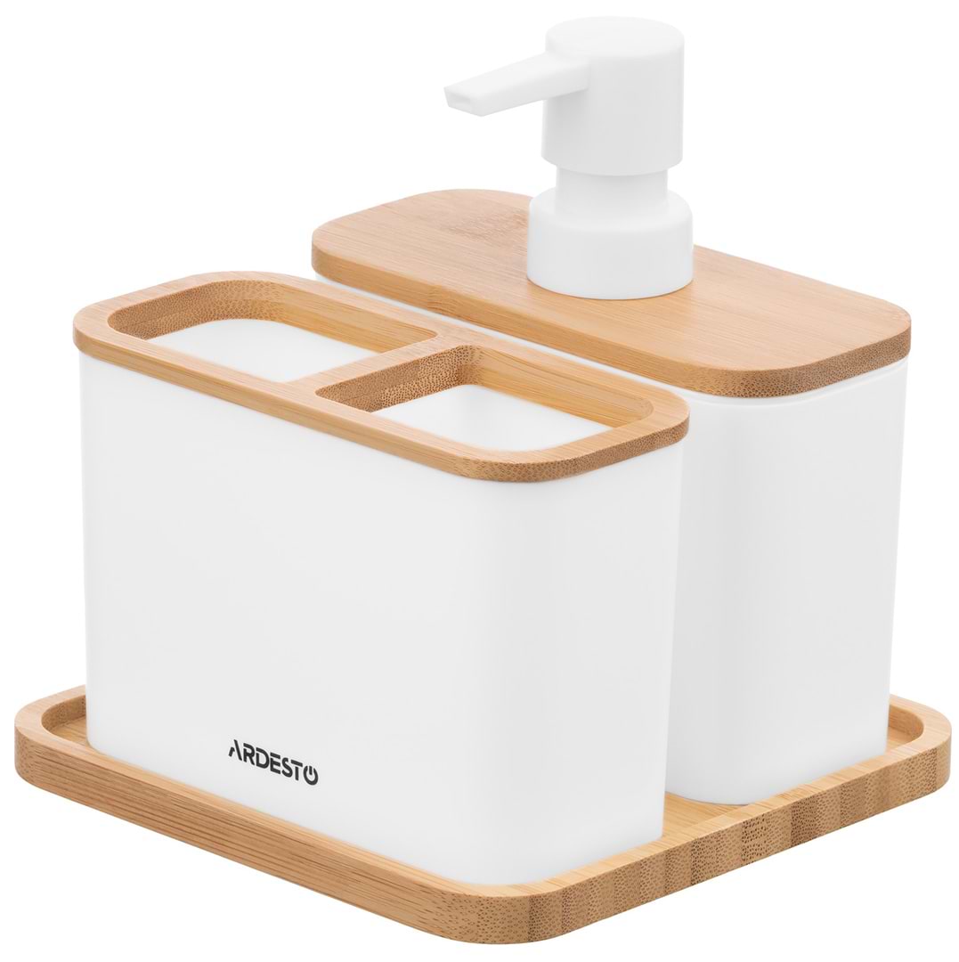 Органайзер для ванной комнаты ARDESTO Minimalism, 3 пр. White (ARHB3123WB)