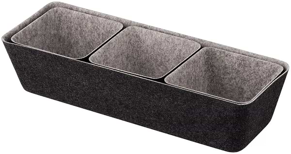 Фото - Набор корзин для хранения Ardesto Prestigio 38.5x13.5x9cm/12x12x8.5 см 4 пр. Gray (ARHH5101FG)