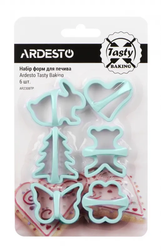 Фото - Набір форм для печива Ardesto Tasty Baking Blue Tiffany 6 шт. (AR2308TP)