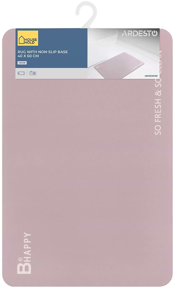 Фото - Килимок для ванної кімнати Ardesto Vigor 40х60 см бежевий (ARHB3301OB)