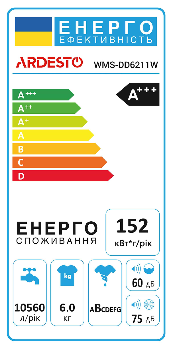 Фото - Стиральная машина Ardesto WMS-DD6211W