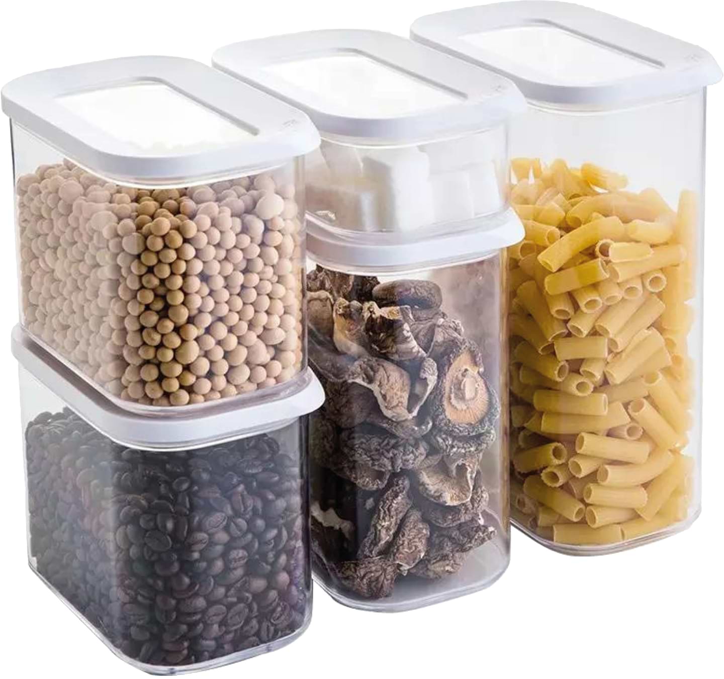 Набір ємностей для сипучих Ari&Ana на 5 шт. прямокутні із щільною кришкою (6126755803261) - Фото 1