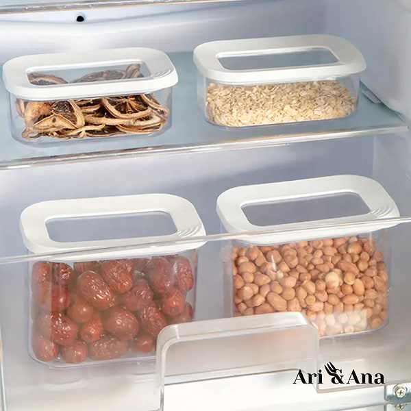 Фото - Набір ємностей для сипучих Ari&Ana на 5 шт. прямокутні із щільною кришкою (6126755803261)