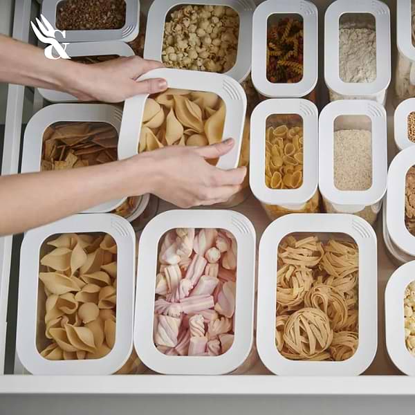 Фото - Набір ємностей для сипучих Ari&Ana на 5 шт. прямокутні із щільною кришкою (6126755803261)