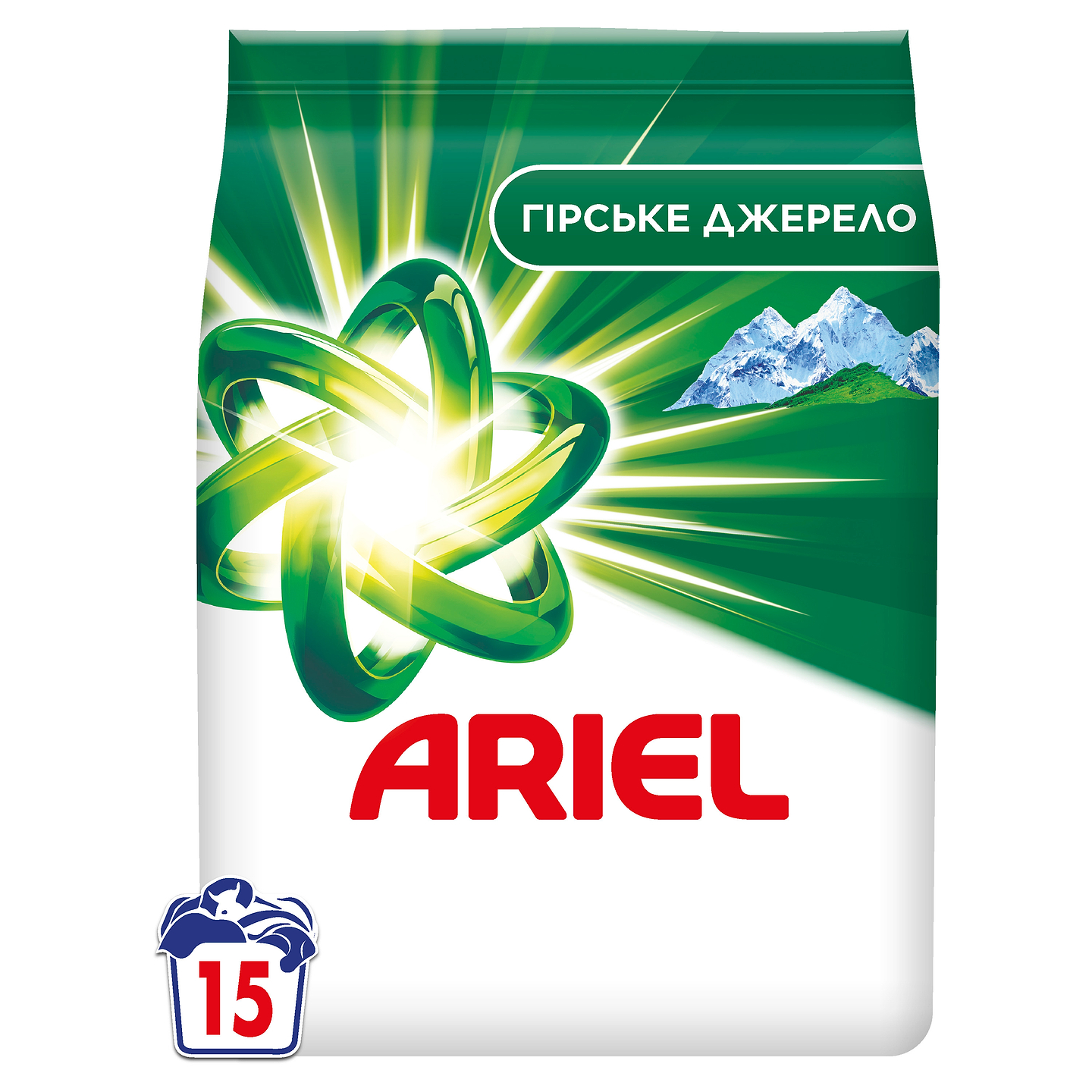 Стиральный порошок Ariel Аква-Пудра Горный Источник 15 циклов, 2.1кг