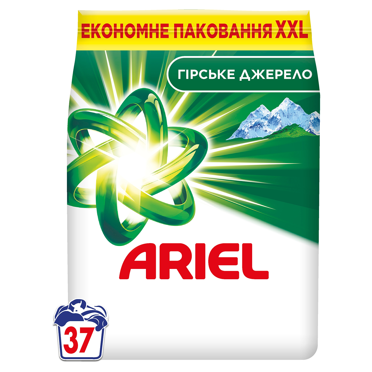 Стиральный порошок Ariel Аква-Пудра Горный Источник 37 циклов, 5кг