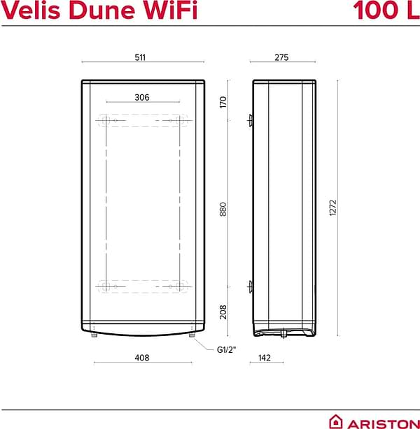 Фото - Водонагреватель Ariston VELIS DUNE WIFI 100 EU