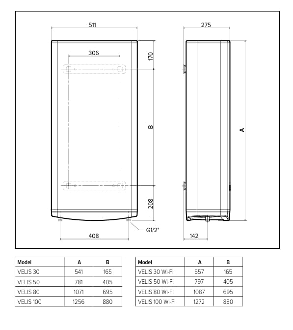 Фото - Водонагрівач Ariston VELIS PRO 80 EU