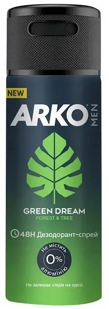 Дезодорант аерозольний ARKO men Green Dream 150 мл (8690506549596)