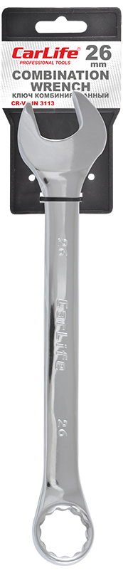 Ключ комбiнований CarLife CR-V 26 мм (WR4026)