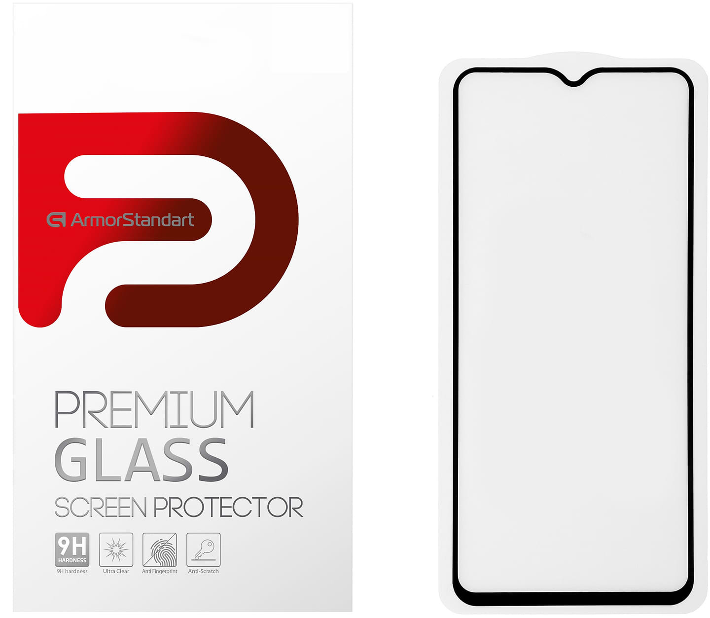 Захисне скло для смартфону Armorstandart for Tecno Pop 4 Pro (BC3) Black Full Glue (ARM58130)