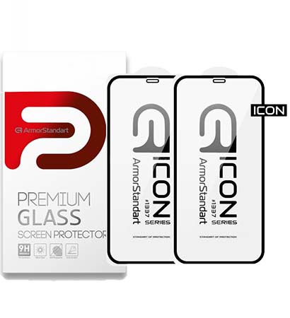 Фото - Захисне скло для смартфону Armorstandart Icon 3D for iPhone 12 / 12 Pro Black 2шт (ARM59888)