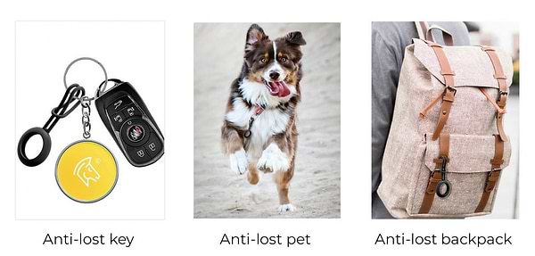 Фото - Чохол для бездротового маяка Armorstandart for AirTag Silicone Long Loop Open Purple (ARM59161)