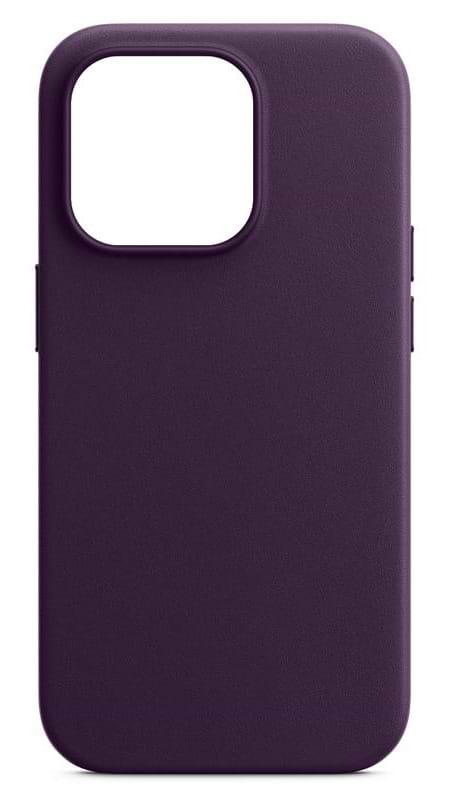 Чохол для смартфону Armorstandart Fake Leather for Apple iPhone 14 Pro Dark Cherry (ARM64398) - Фото 1