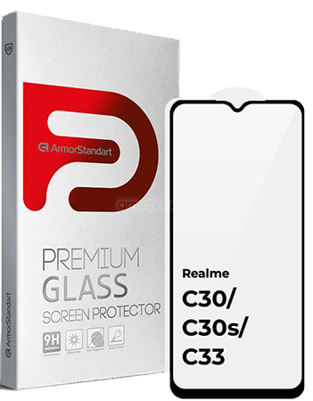 Защитное стекло для смартфона Armorstandart for Realme C30/C30s/C33 Black (ARM64727)