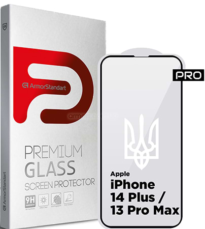 Фото - Захисне скло для смартфону Armorstandart Pro 3D LE for Apple iPhone 14 Plus/13 Pro Max Black (ARM65655)