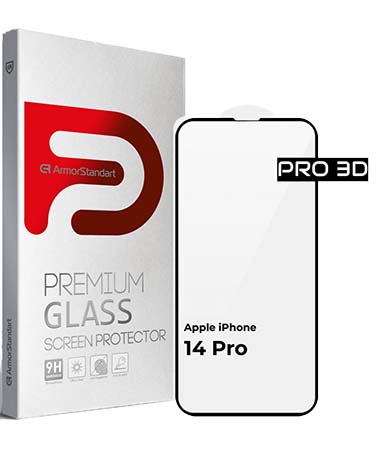 Фото - Захисне скло для смартфону Armorstandart Pro for Apple iPhone 14 Pro Black, 3D (ARM66355)