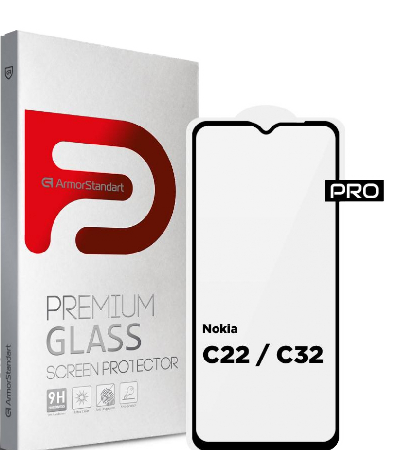 Фото - Захисне скло для смартфону Armorstandart Pro for Nokia C22/C32 Black (ARM66980) Фото - Захисне скло для смартфону Armorstandart Pro for Nokia C22/C32 Black (ARM66980)