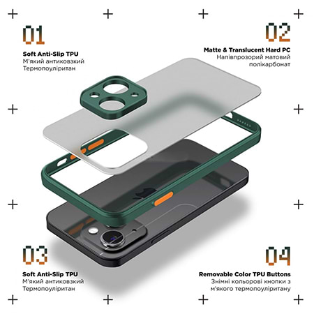Фото - Чехол для смартфона Armorstandart Frosted Matte for Tecno Spark Go 2023 (BF7) Dark Green (ARM72397)