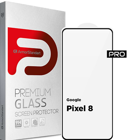 Захисне скло для смартфону Armorstandart Pro for Google Pixel 8 Black (ARM72907) - Фото 1