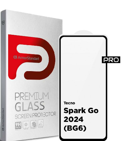 Фото - Захисне скло для смартфону Armorstandart Pro for Tecno Spark Go 2024 (BG6) Black (ARM73614)