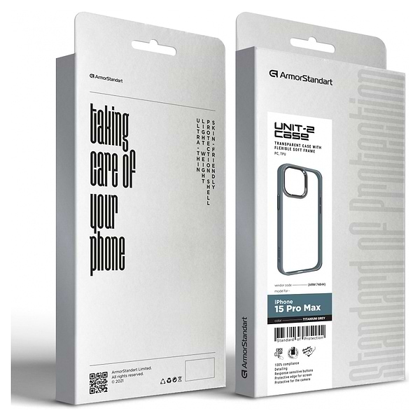 Фото - Чохол для смартфону Armorstandart UNIT2 for Apple iPhone 15 Pro Max Titanium Grey (ARM74844)