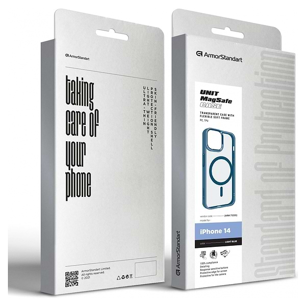 Фото - Чохол для смартфону Armorstandart Unit MagSafe for Apple iPhone 14 Light Blue (ARM75205)