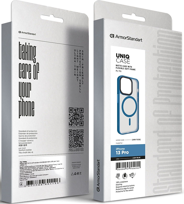 Фото - Чохол для смартфону
 Armorstandart Uniq Magsafe for Apple iPhone 13 Pro Light Blue (ARM75338)