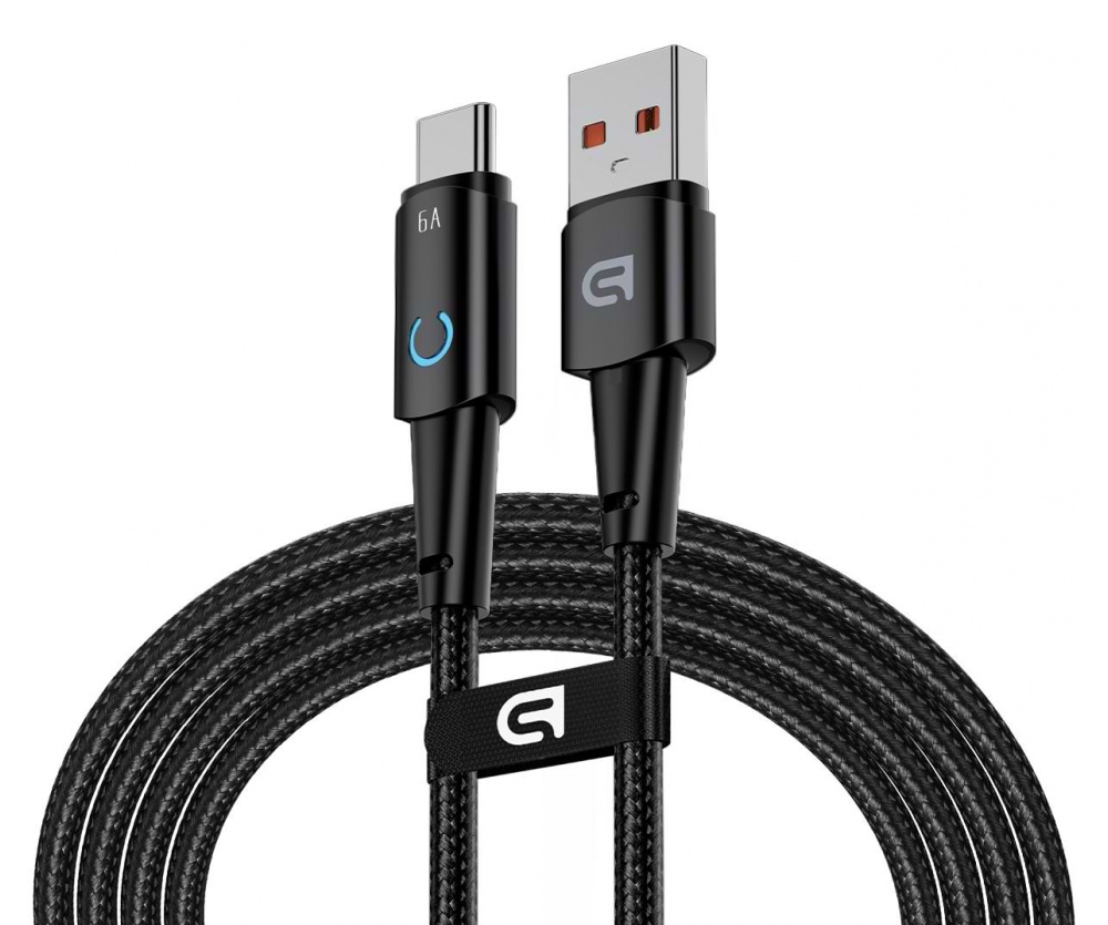 Кабель синхронизации данных Armorstandart AT-AC USB Type A to USB Type-C 66W 1,2m Black (ARM75867) - Фото 1