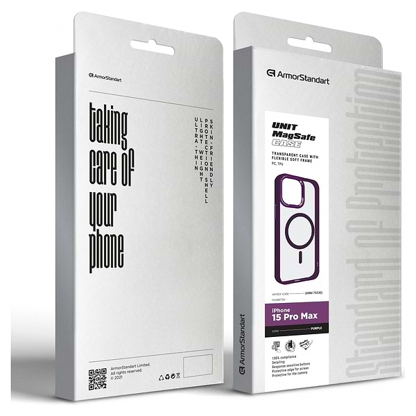 Фото - Чохол для смартфону Armorstandart MagSafe for Apple iPhone 15 Pro Max Purple (ARM75230)