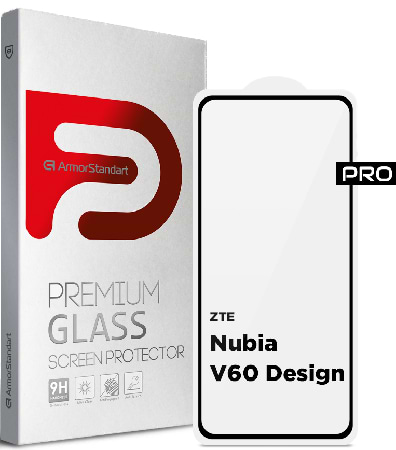 Защитное стекло для смартфона Armorstandart Pro for ZTE Nubia V60 Design Black (ARM78906) - Фото 1
