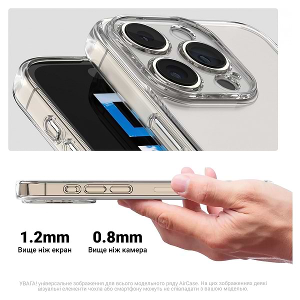 Фото - Чохол для смартфону Armorstandart Air for Apple iPhone 16 Pro Camera cover Clear (ARM78489)