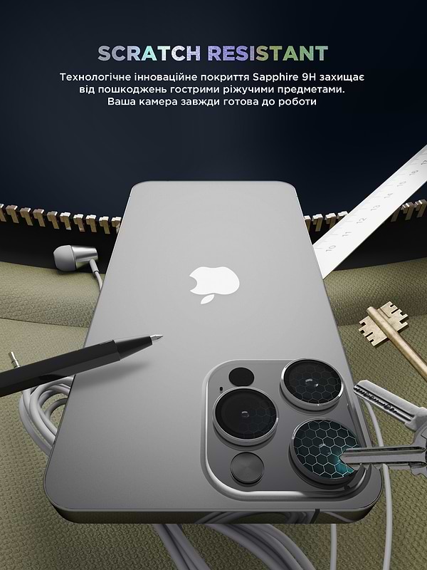 Фото - Захисне скло для смартфону Armorstandart для камери Supreme BI for iPhone 16 Pro/16 Pro Max Silver (ARM79421)