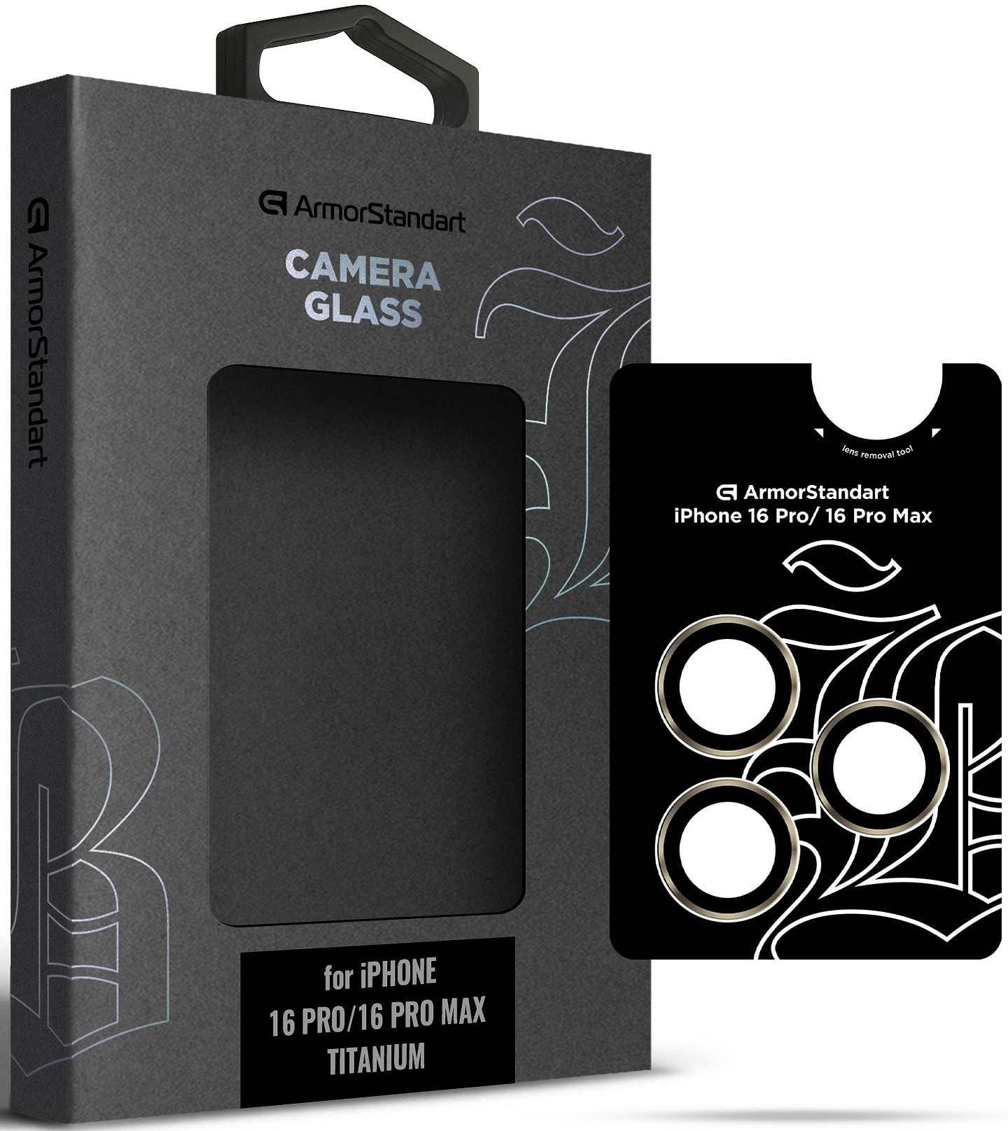 Защитное стекло для смартфона Armorstandart для камеры Supreme BI for iPhone 16 Pro/16 Pro Max Titanium (ARM79423)