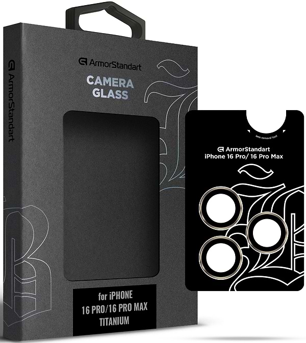 Фото - Захисне скло для смартфону Armorstandart для камери Supreme BI for iPhone 16 Pro/16 Pro Max Titanium (ARM79423)