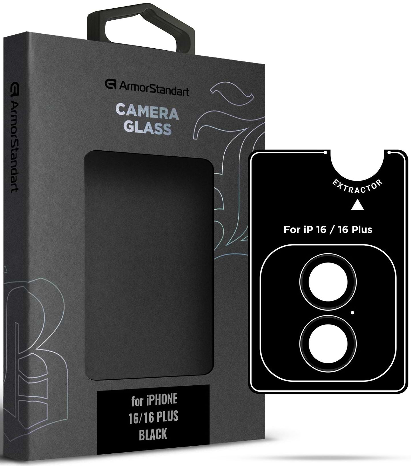 Защитное стекло для смартфона Armorstandart для камеры Supreme BI for iPhone 16/16 Plus Black (ARM79425)