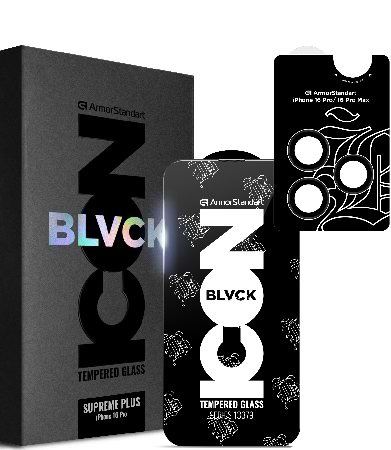Фото - Захисне скло для смартфону Armorstandart Supreme Plus Black Icon for Apple iPhone 16 Pro Max (ARM80297) Фото - Захисне скло для смартфону Armorstandart Supreme Plus Black Icon for Apple iPhone 16 Pro Max (ARM80297)