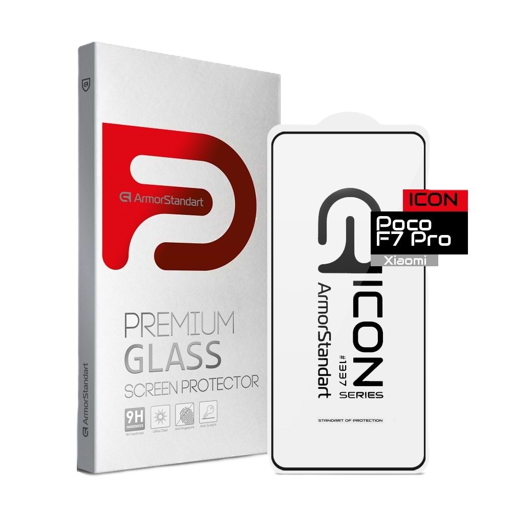 Захисне скло для смартфону Armorstandart Icon for Xiaomi Poco F7 Pro Black (ARM80410) - Фото 1
