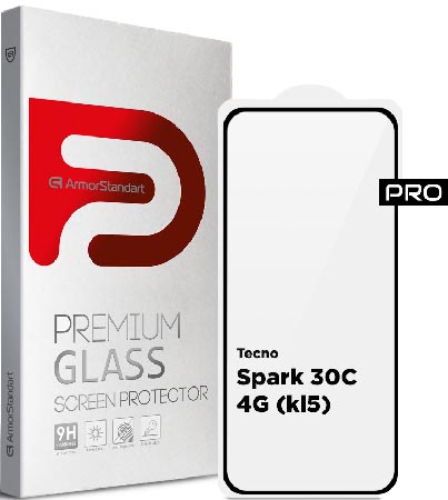 Фото - Захисне скло для смартфону Armorstandart Pro forTecno Spark 30C 4G (kl5) Black (ARM81169)