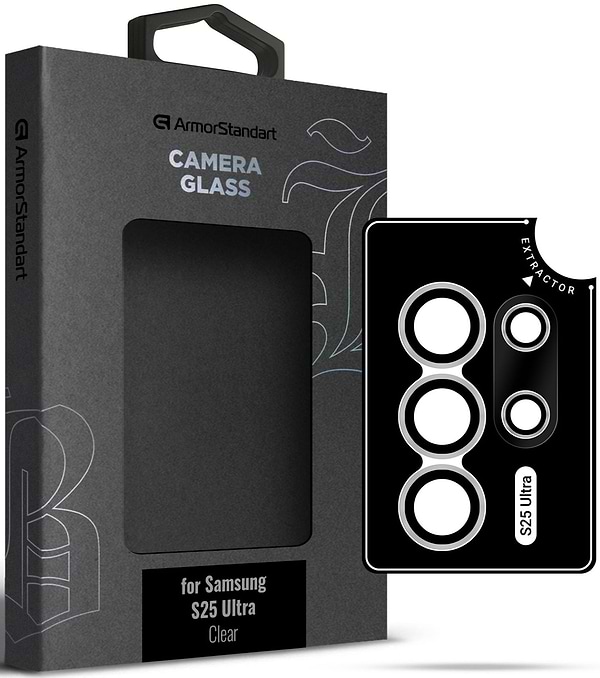 Фото - Защитное стекло для смартфона Armorstandart для камеры Supreme Black Icon for Samsung S25 Ultra Black Clear (ARM83223)