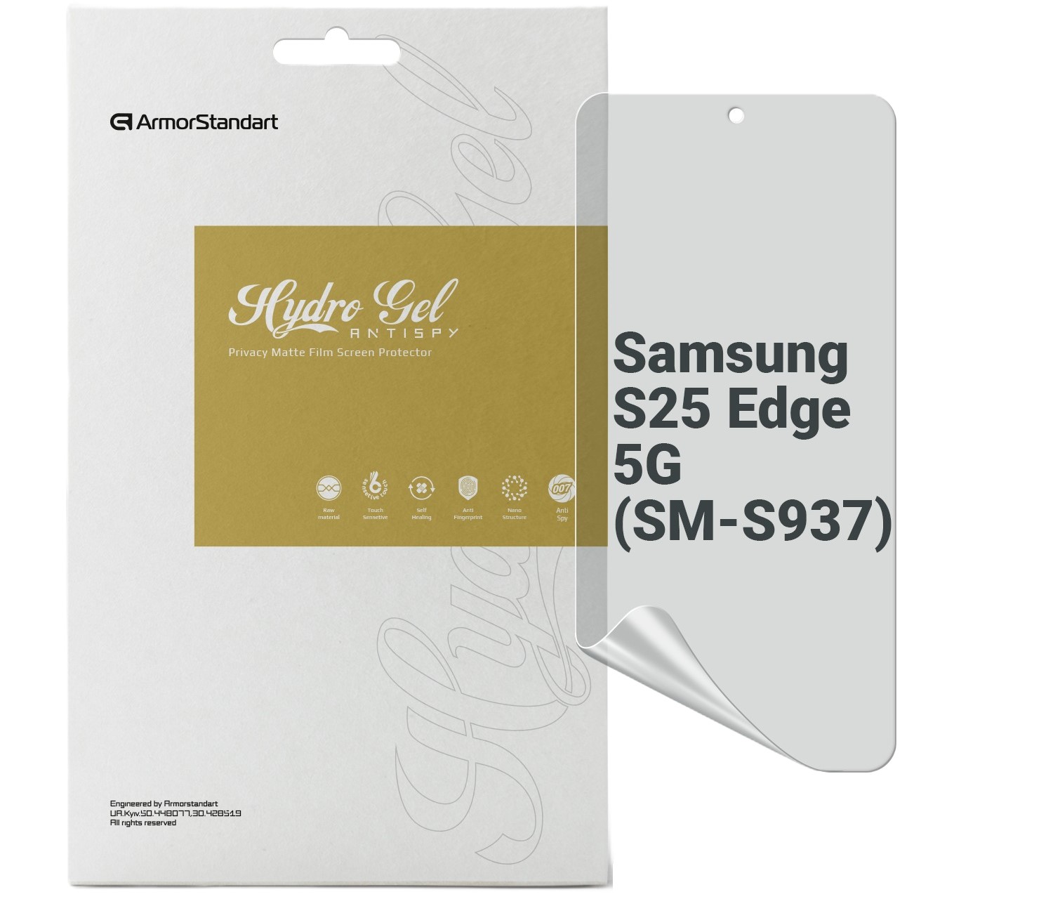 Защитная пленка для смартфона Armorstandart Anti-spy for Samsung S25 Edge 5G (SM-S937) (ARM83269)