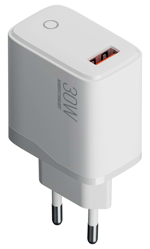 Фото - Мережевий зарядний пристрій Armorstandart AR013 USB-A 30W White (ARM84424) Фото - Мережевий зарядний пристрій Armorstandart AR013 USB-A 30W White (ARM84424)