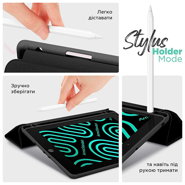 Фото - Чохол для планшету Armorstandart Smart Fold Pen for Samsung Galaxy Tab A9+ Black (ARM74996)