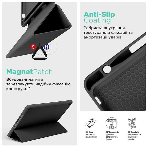 Фото - Чохол для планшету Armorstandart Smart Fold Pen for Samsung Galaxy Tab A9+ Black (ARM74996)