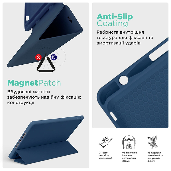 Фото - Чохол для планшету Armorstandart Smart Fold Pen for Lenovo Idea Tab Pro Dark Blue (ARM85076)