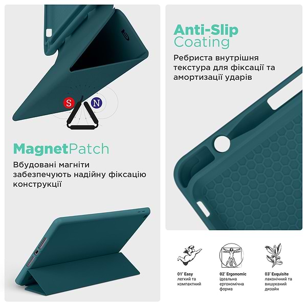 Фото - Чохол для планшета Armorstandart Smart Fold Pen for Samsung Galaxy Tab S9 / S9 FE Pine Green (ARM75002)