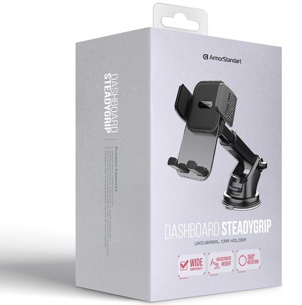 Фото - Автодержатель Armorstandart SteadyGrip Dashboard Black (ARM85339)