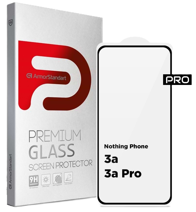 Защитное стекло для смартфона Armorstandart Pro for Nothing Phone (3a) / (3a) Pro Black (ARM85466)