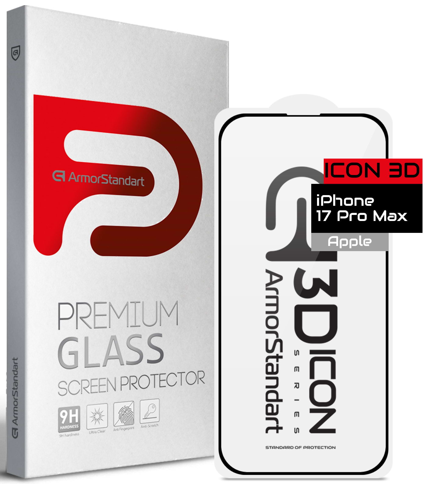 Захисне скло для смартфону Armorstandart Icon 3D for Apple iPhone 17 Pro Max (ARM86214) - Фото 1