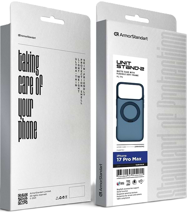 Фото - Чехол для смартфона Armorstandart Unit Stand2 for Apple iPhone 17 Pro Max Dark Blue (ARM86340)